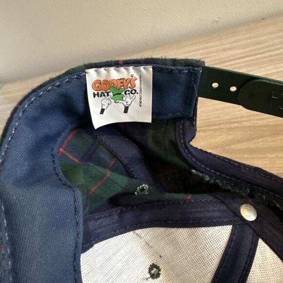 Vintage Mickey Mouse Pinstripe Snapback Hat Adjustable Cap Goofy's Made in USA - Picture 7 of 9